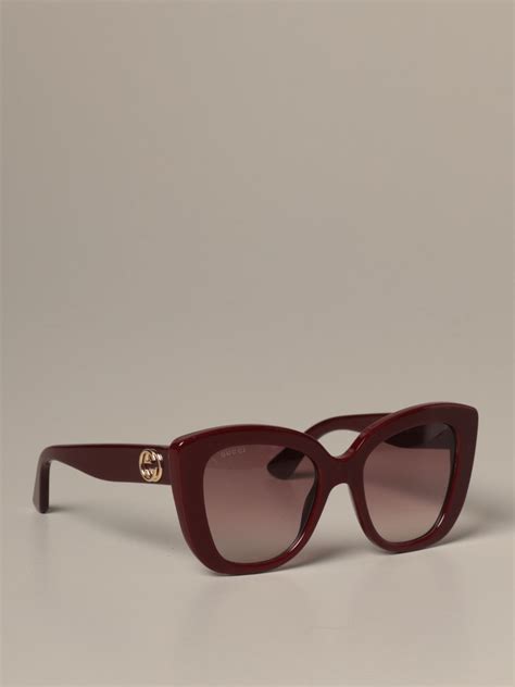 gucci sunglasses women burgundy